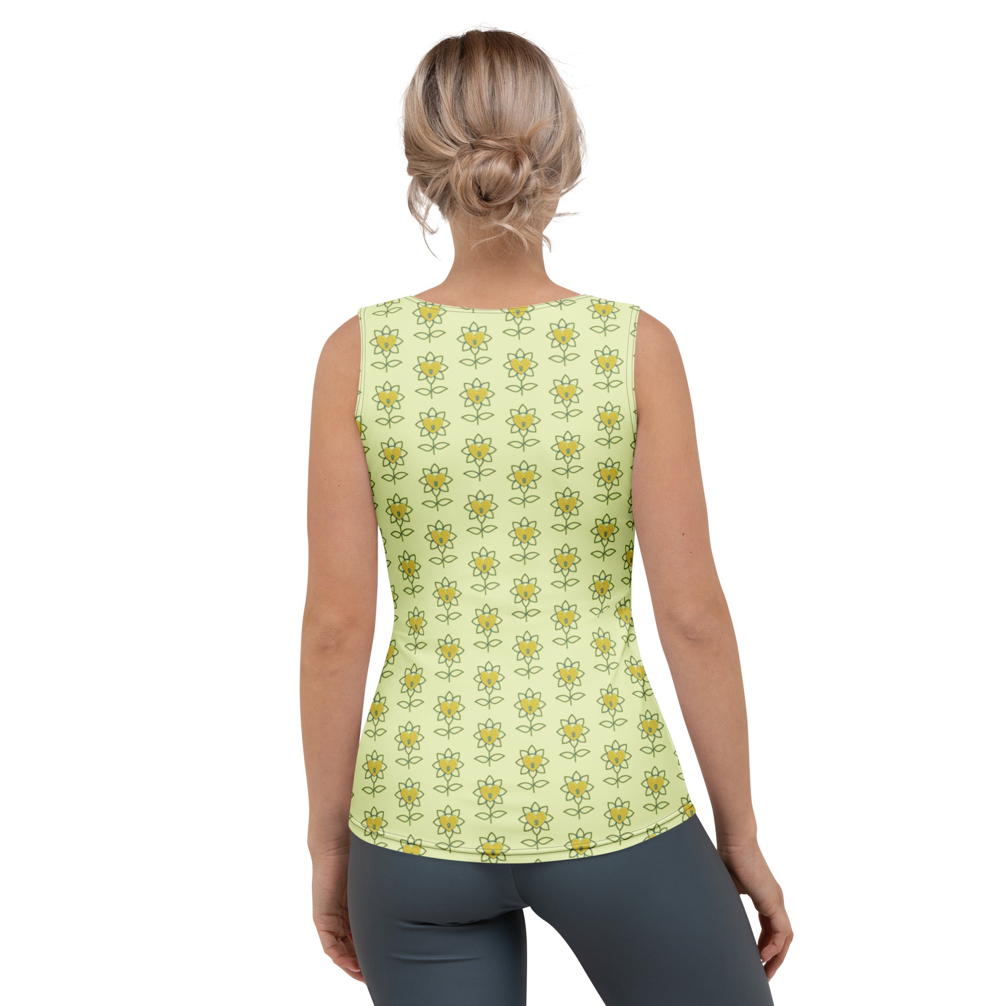 Flower Sublimation Cut & Sew Tank Top - Alivwood