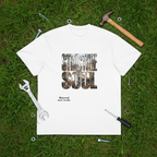 Structure and Soul iron text Men’s box tee - Alivwood