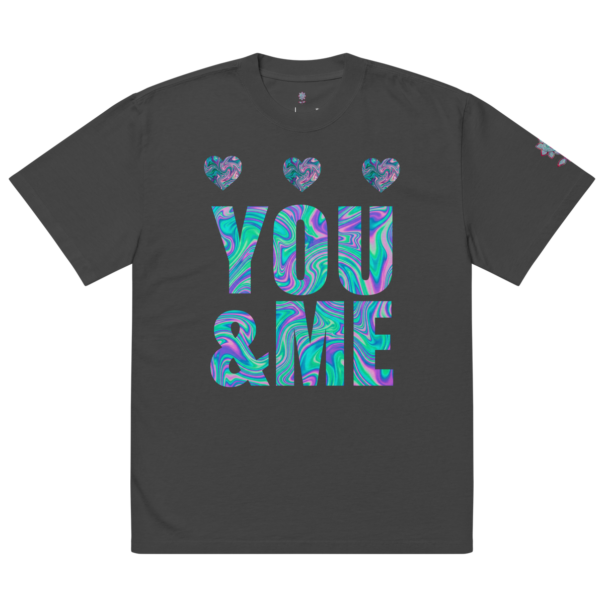 You & Me Oversized faded t-shirt - Alivwood