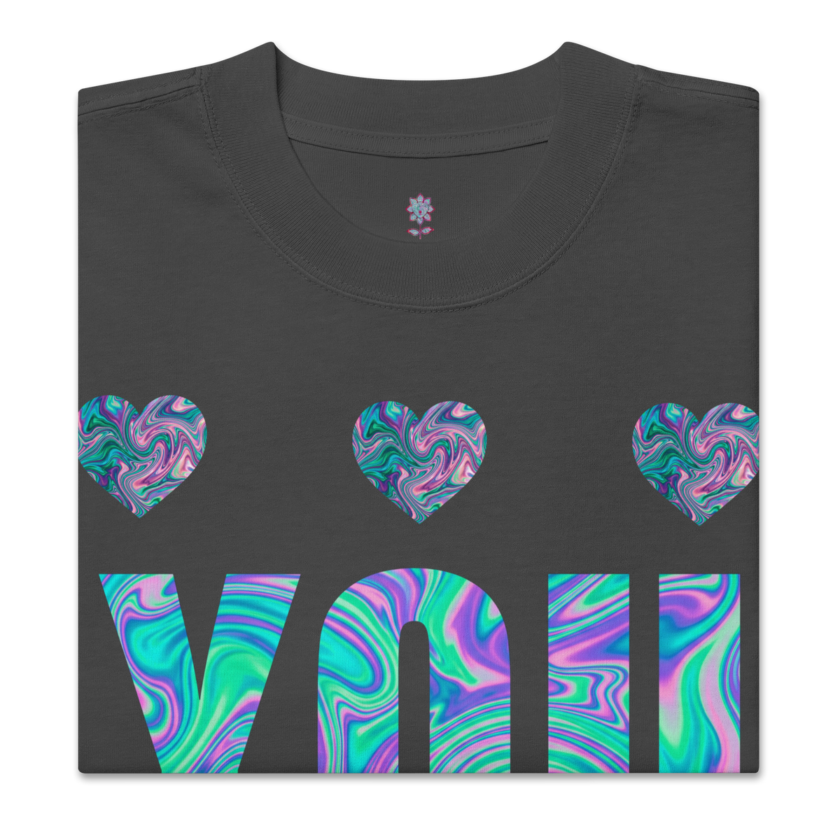 You & Me Oversized faded t-shirt - Alivwood