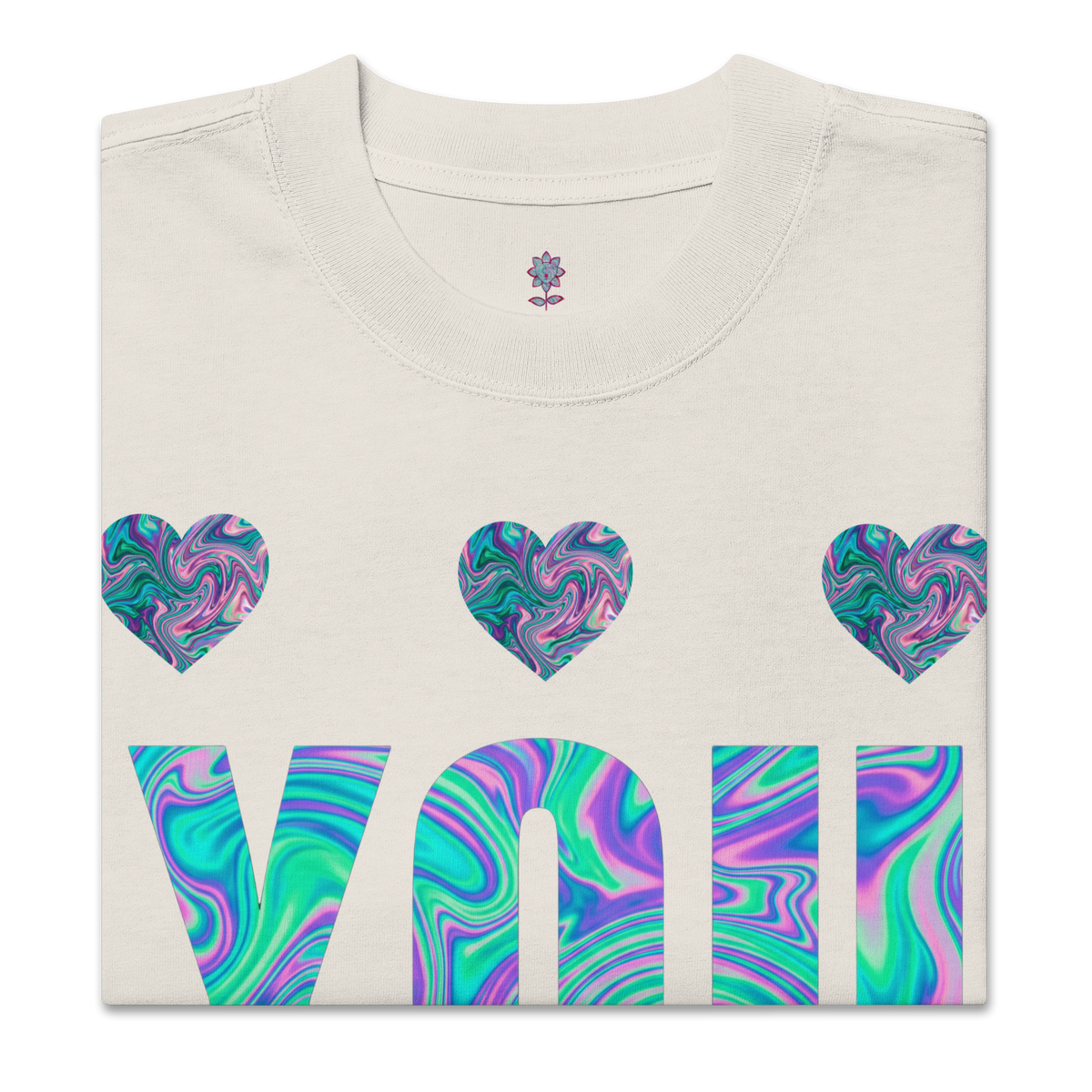 You & Me Oversized faded t-shirt - Alivwood