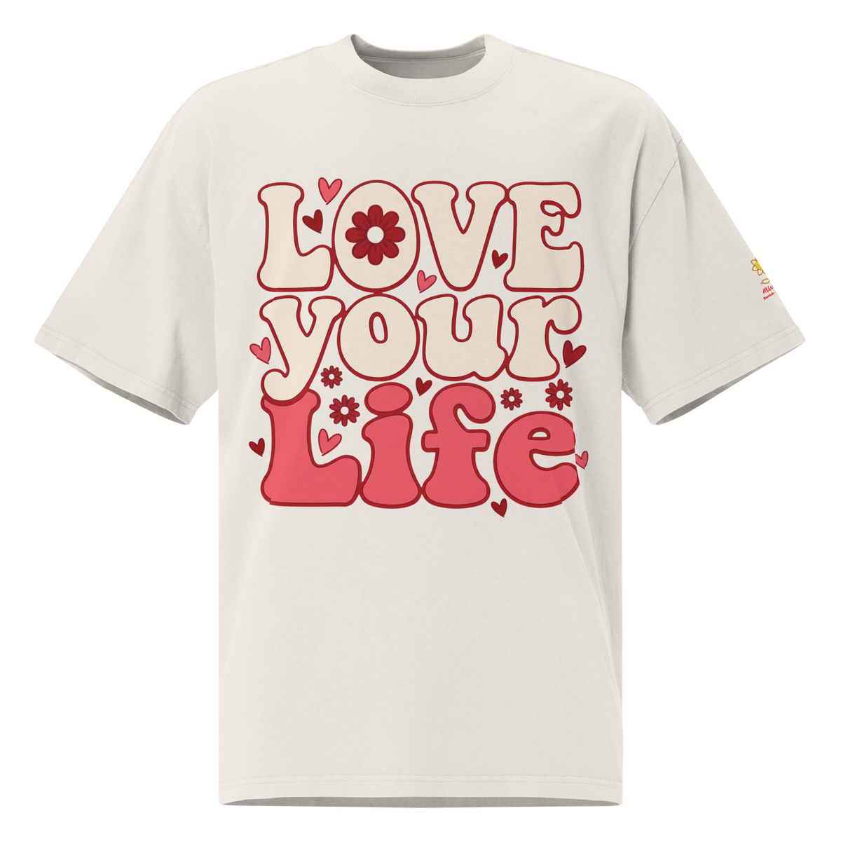 Love your life Oversized faded t-shirt - Alivwood