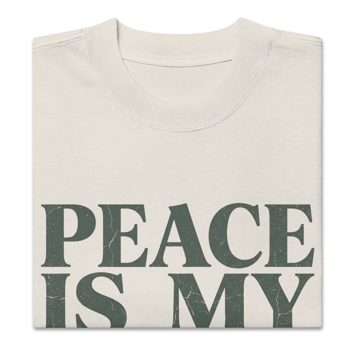 Peace is my status symbol 2 Oversized faded t-shirt - Alivwood
