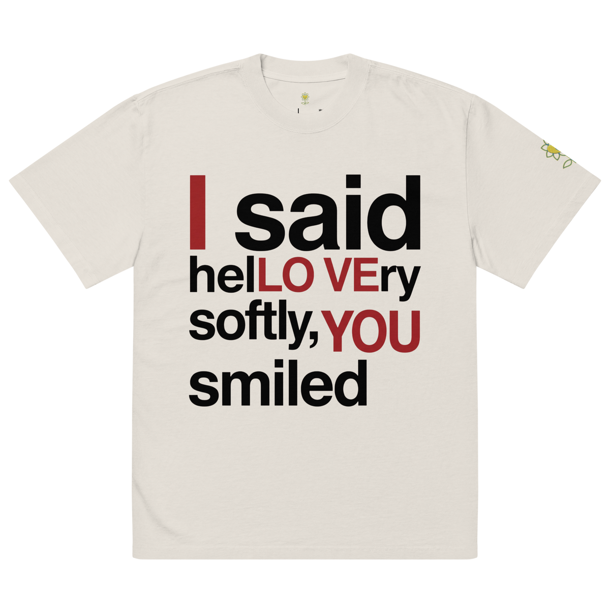 I LOVE YOU Oversized faded t-shirt - Alivwood