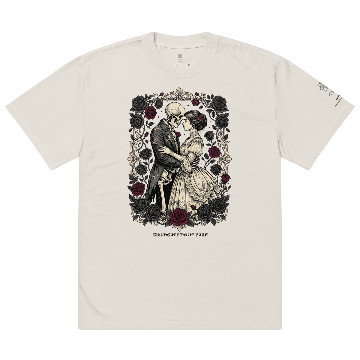 TILL DEATH DO US PART Oversized faded t-shirt - Alivwood