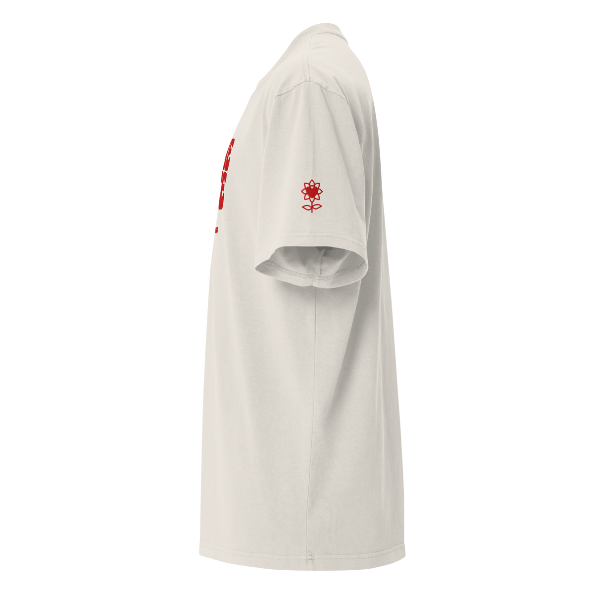 Gimme peace Embroidery Oversized faded t-shirt - Alivwood