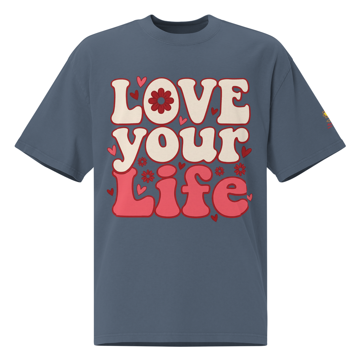 Love your life Oversized faded t-shirt - Alivwood