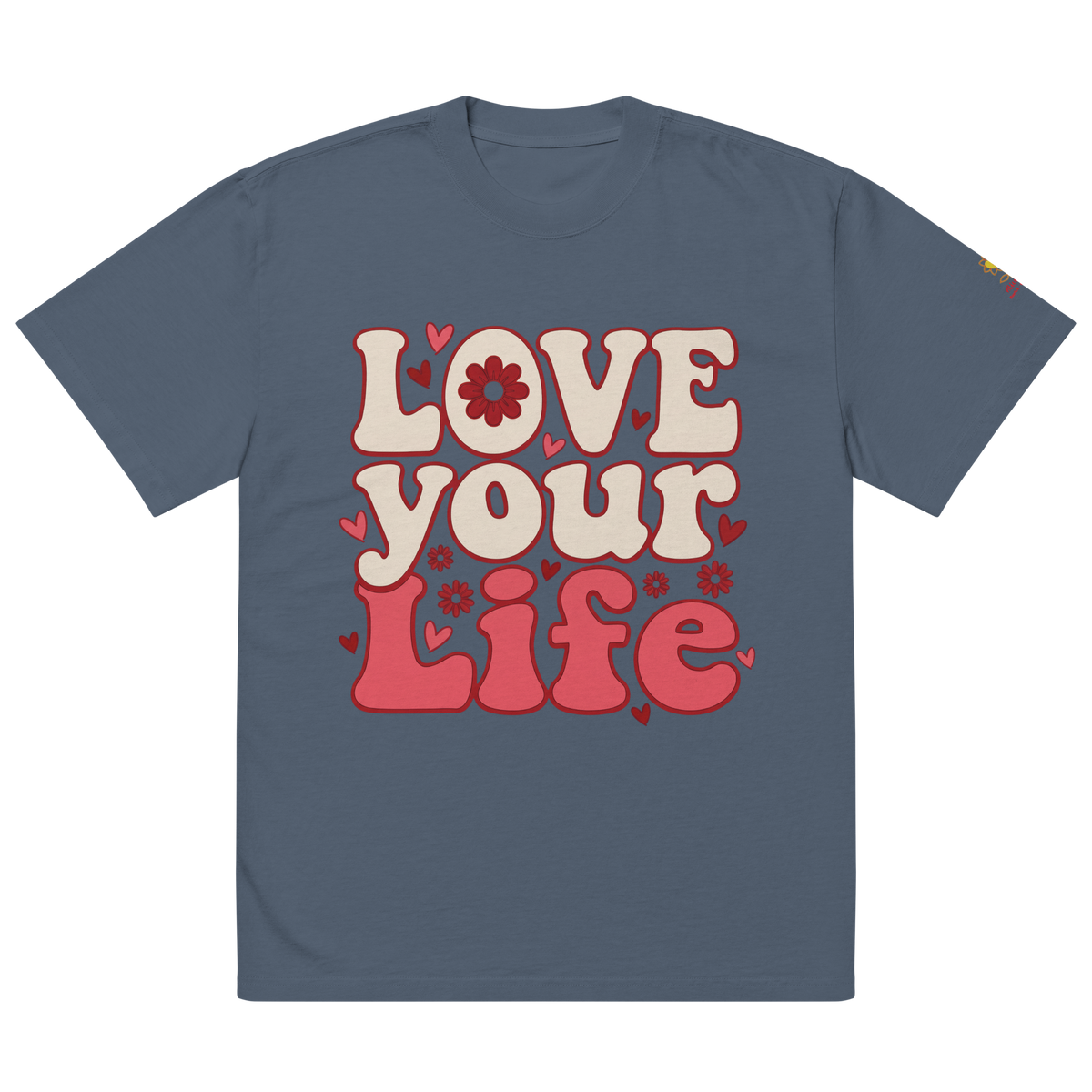 Love your life Oversized faded t-shirt - Alivwood