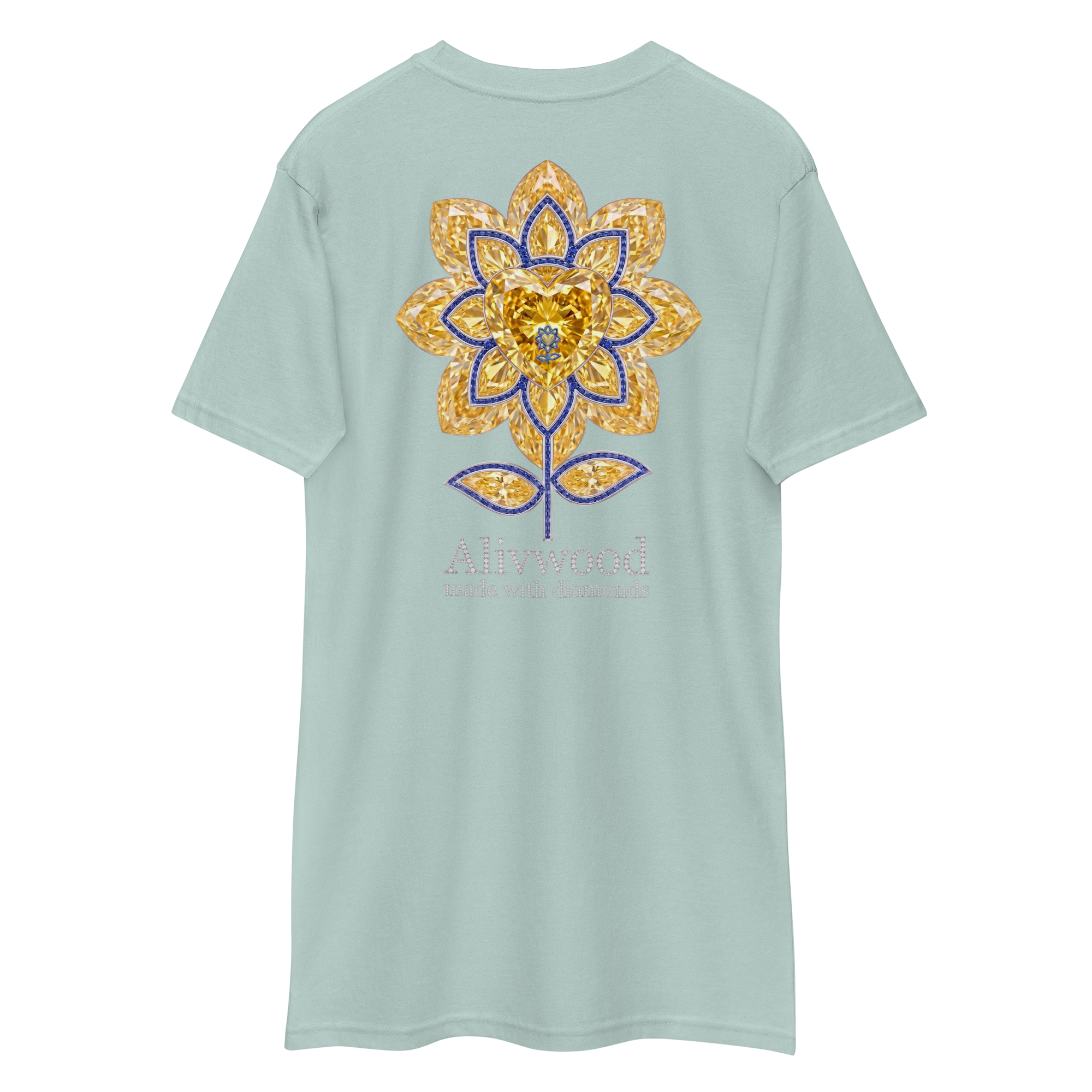 Alivwood Embroidery Diamond premium heavyweight tee - Alivwood