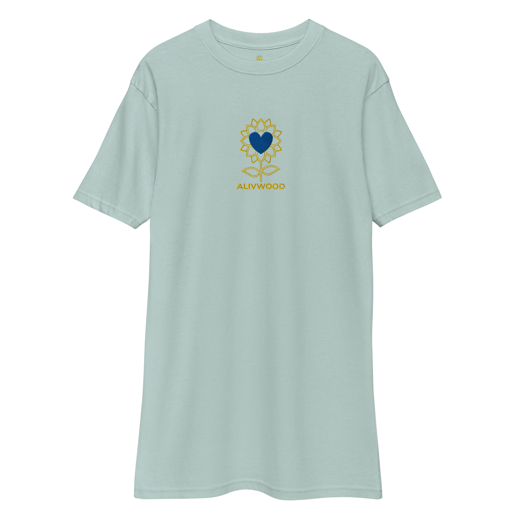 Alivwood Embroidery Diamond premium heavyweight tee - Alivwood