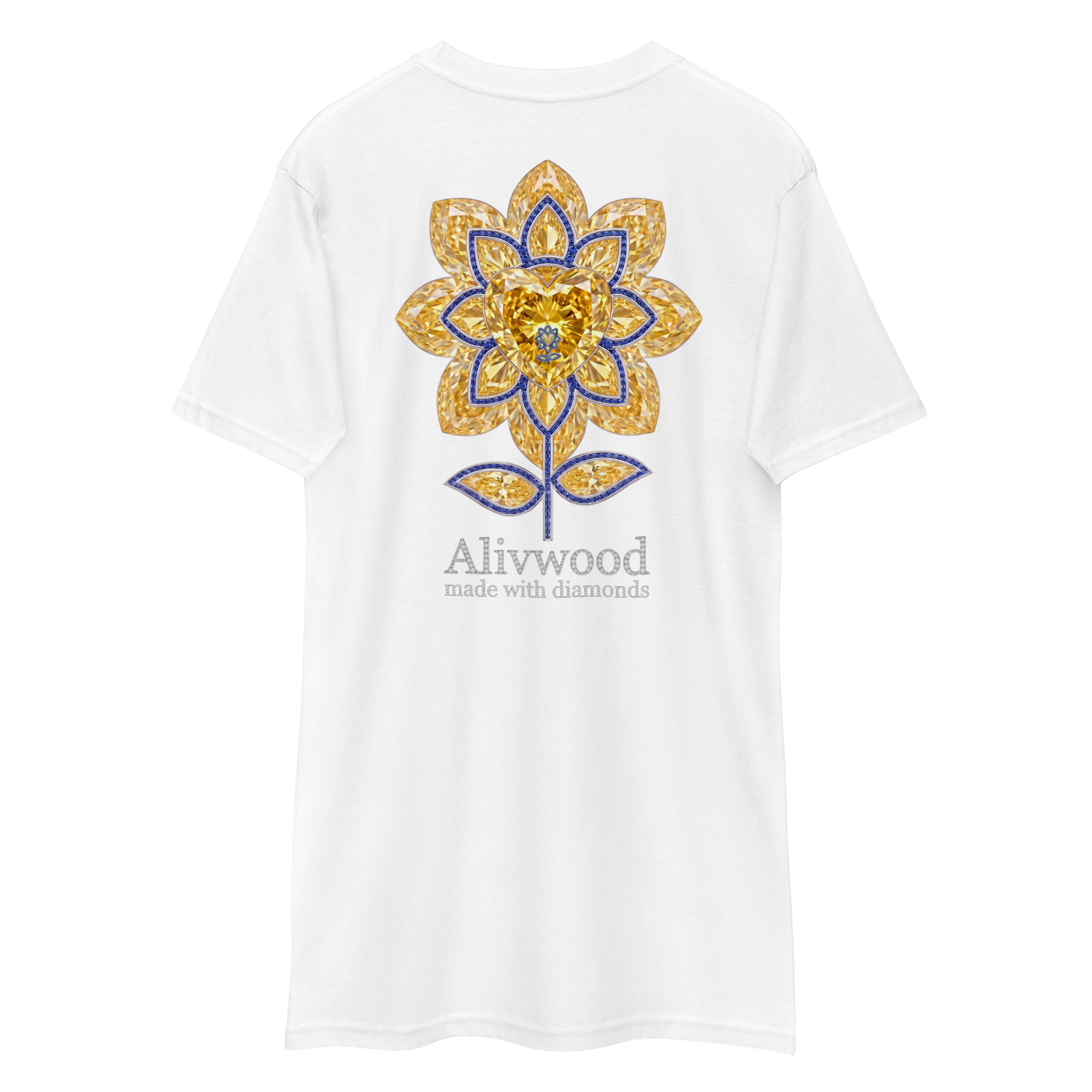 Alivwood Embroidery Diamond premium heavyweight tee - Alivwood