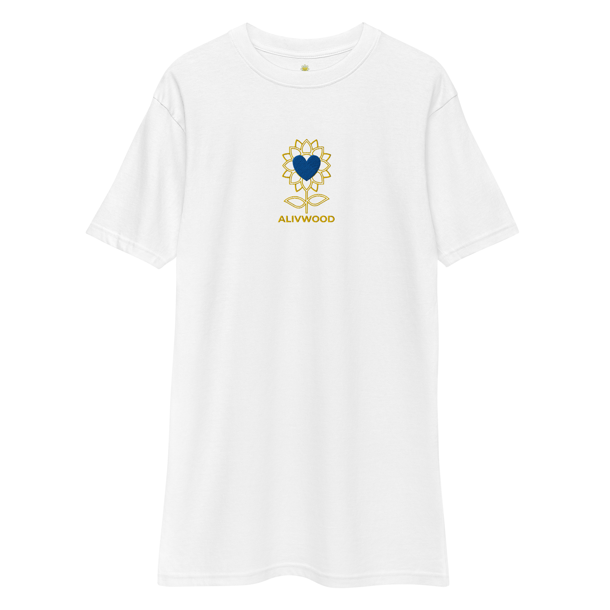 Alivwood Embroidery Diamond premium heavyweight tee - Alivwood