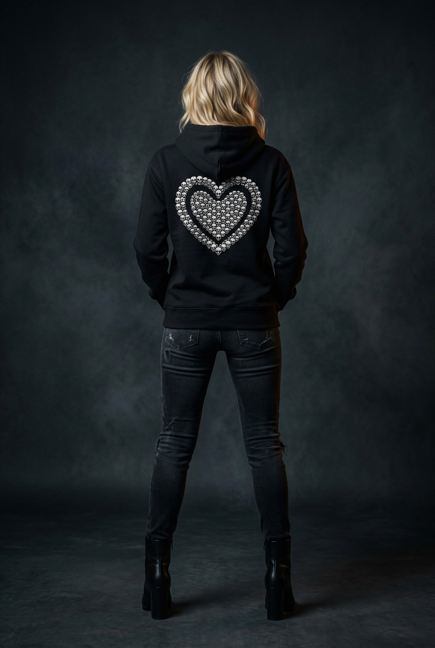 Heart of skulls Champion Unisex Champion hoodie - Alivwood