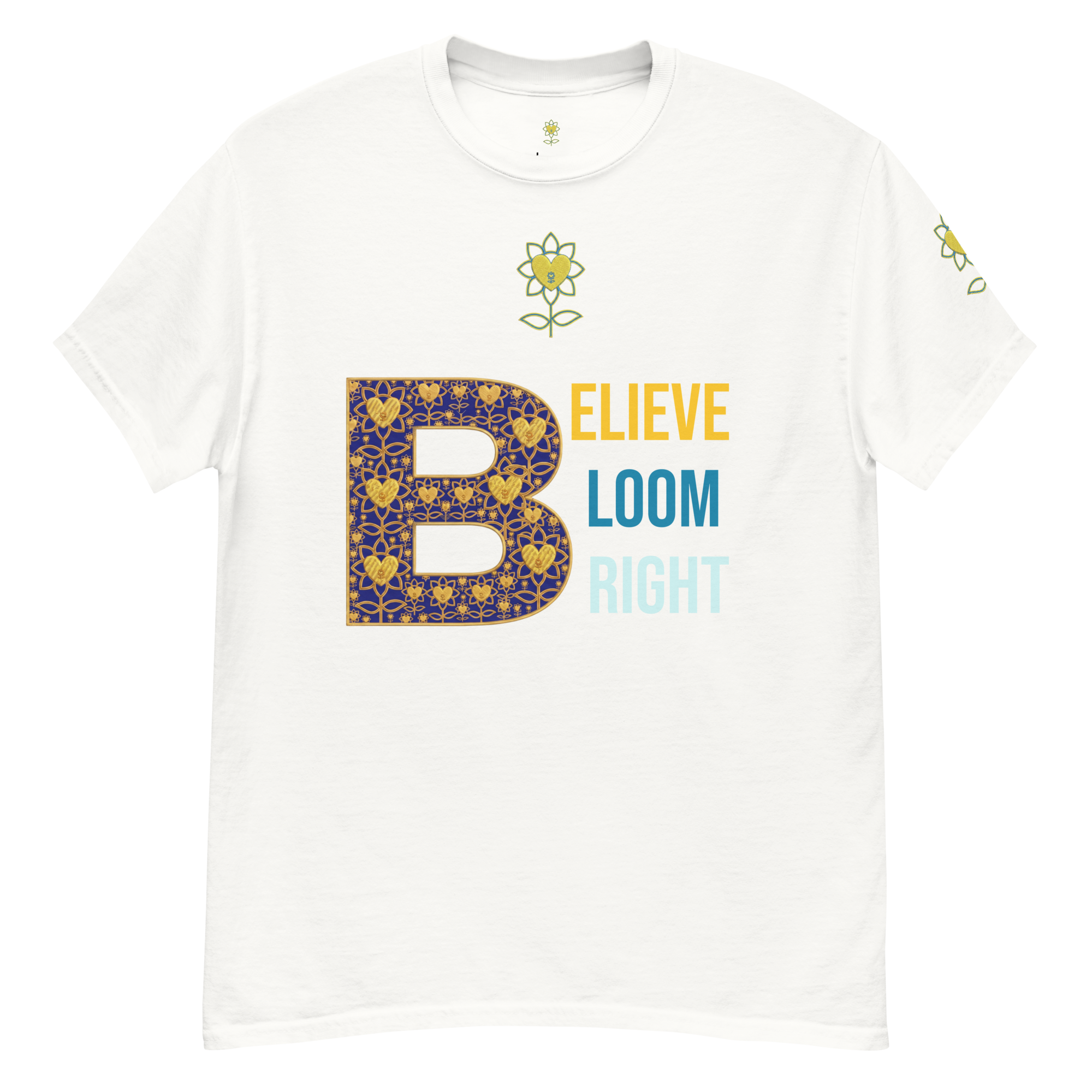BloomBelieveBright Unisex classic tee - Alivwood