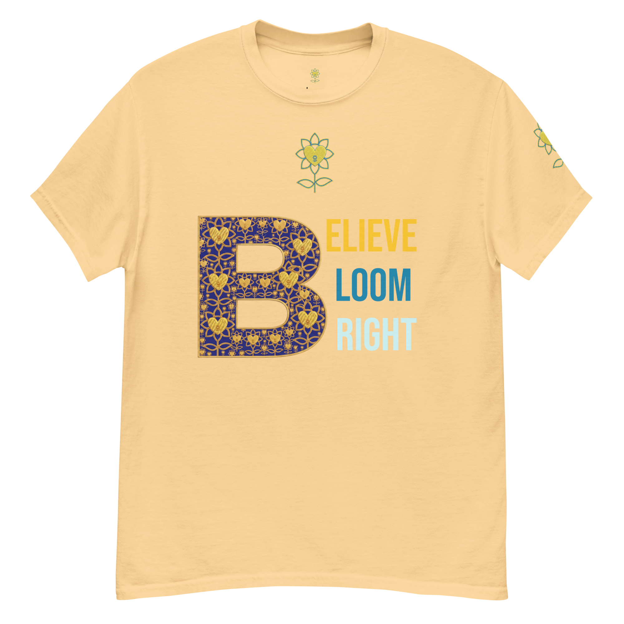 BloomBelieveBright Unisex classic tee - Alivwood