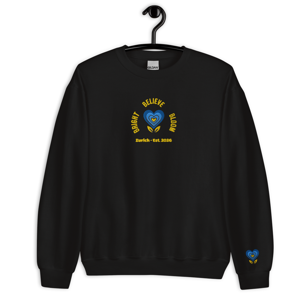 BrightBelieveBloom embroidery Unisex Sweatshirt - Alivwood