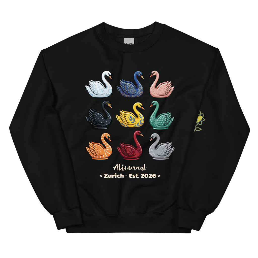 Swan Home decor Unisex Sweatshirt - Alivwood