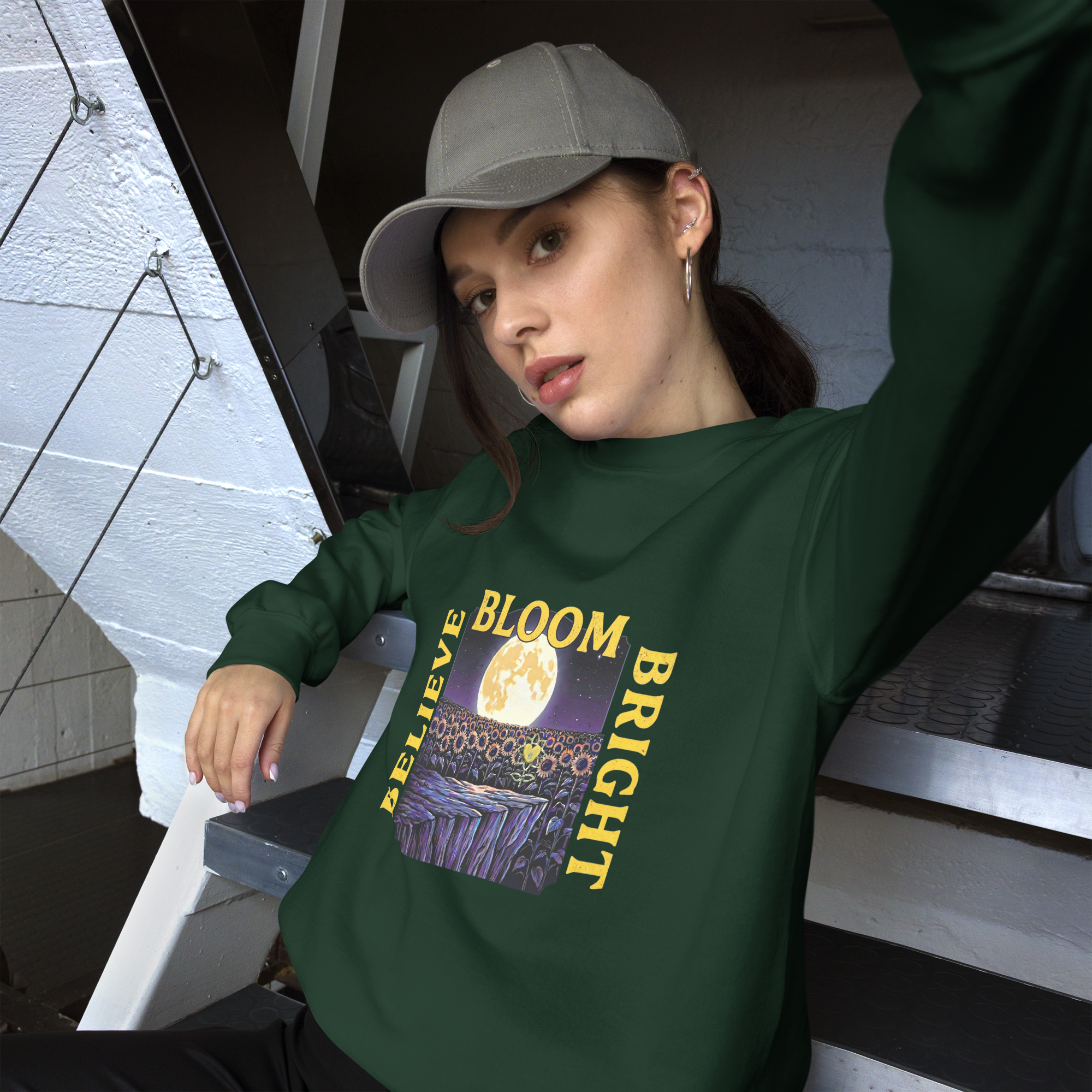FlowerMoon Unisex Sweatshirt - Alivwood