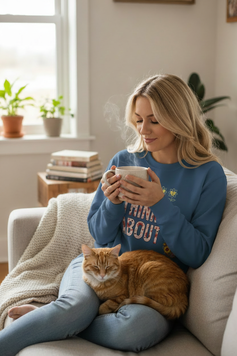 ThinkingAboutU Unisex Sweatshirt - Alivwood