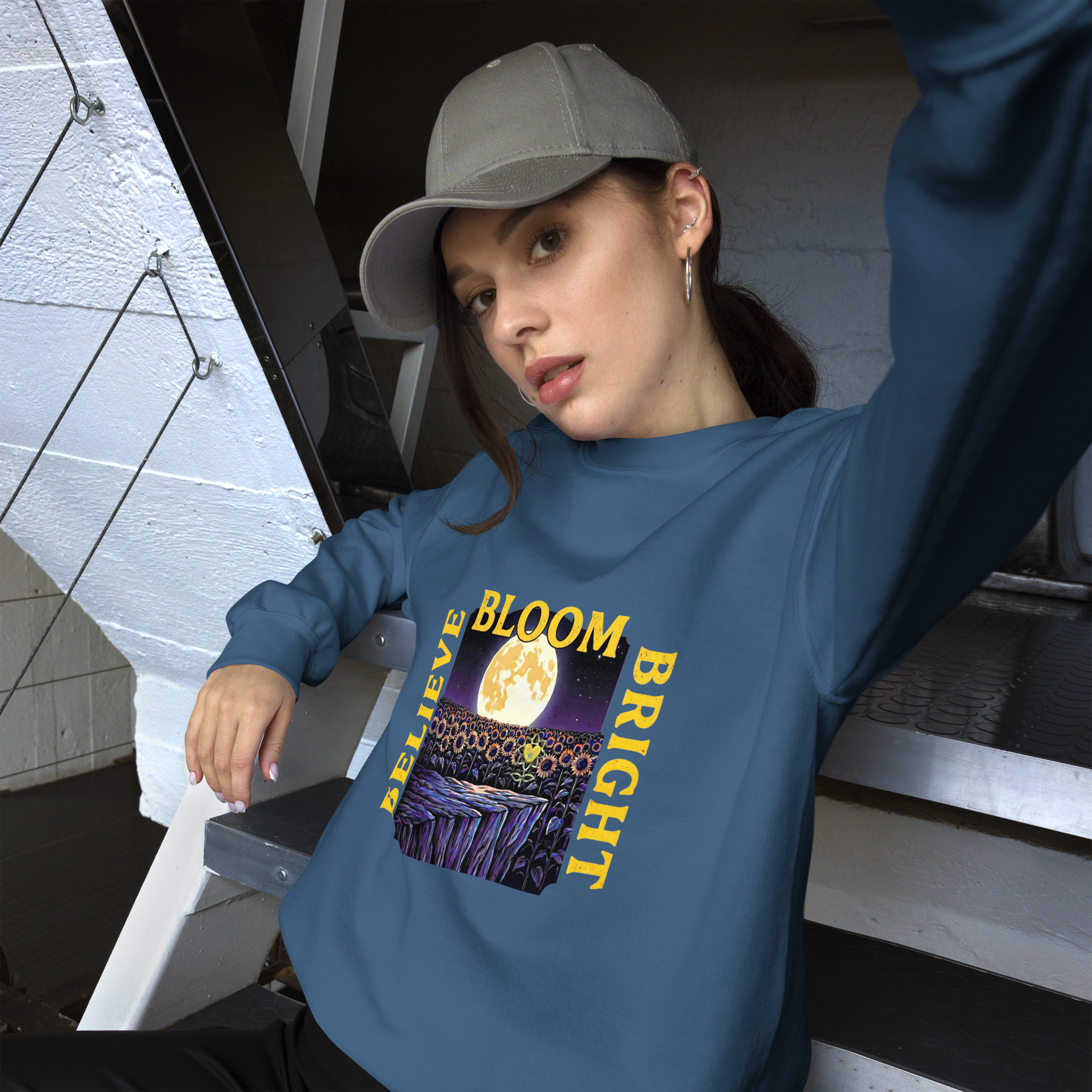 FlowerMoon Unisex Sweatshirt - Alivwood