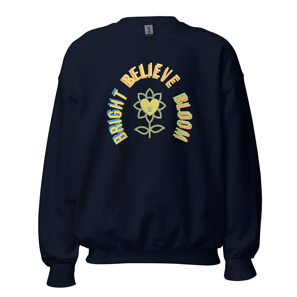 BelieveBrightBloom Unisex Sweatshirt - Alivwood