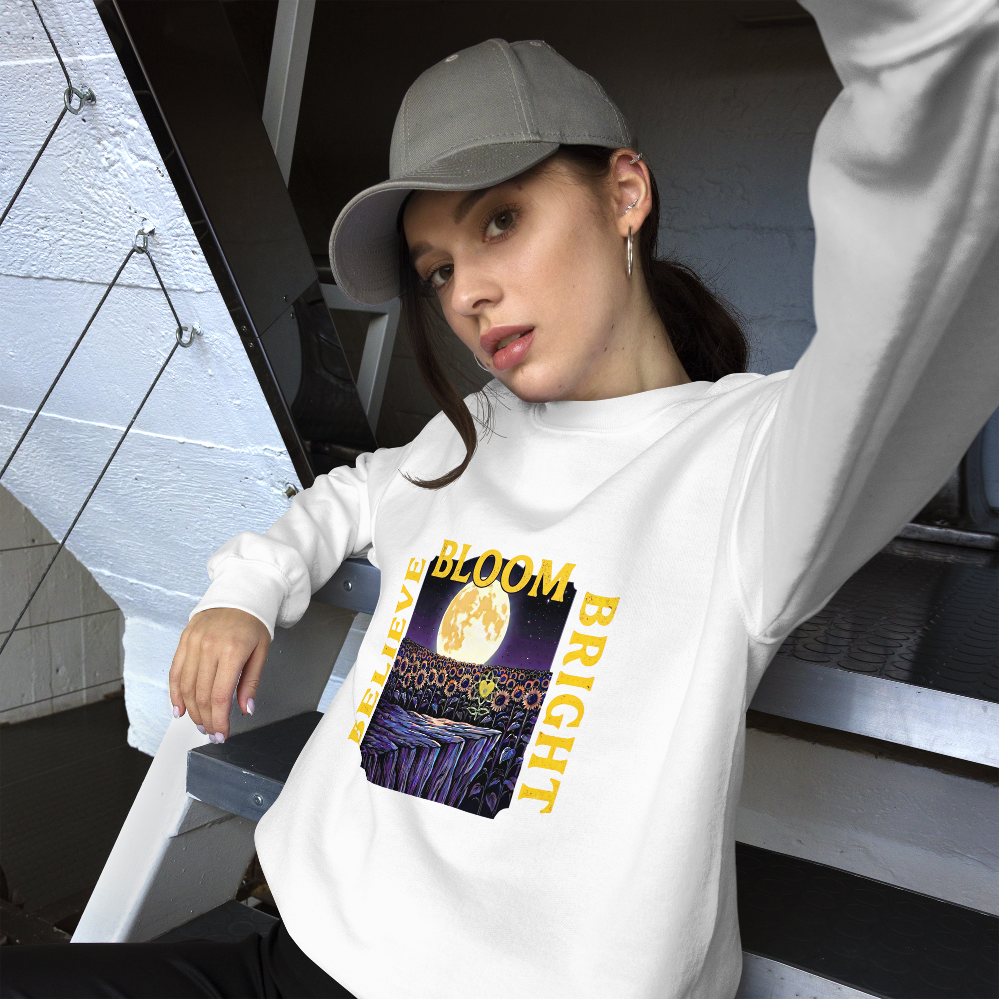 FlowerMoon Unisex Sweatshirt - Alivwood