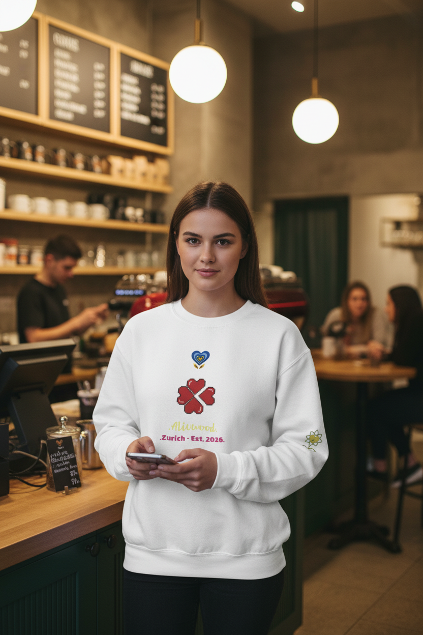 Blue Heart and Heart pieces Unisex Sweatshirt - Alivwood
