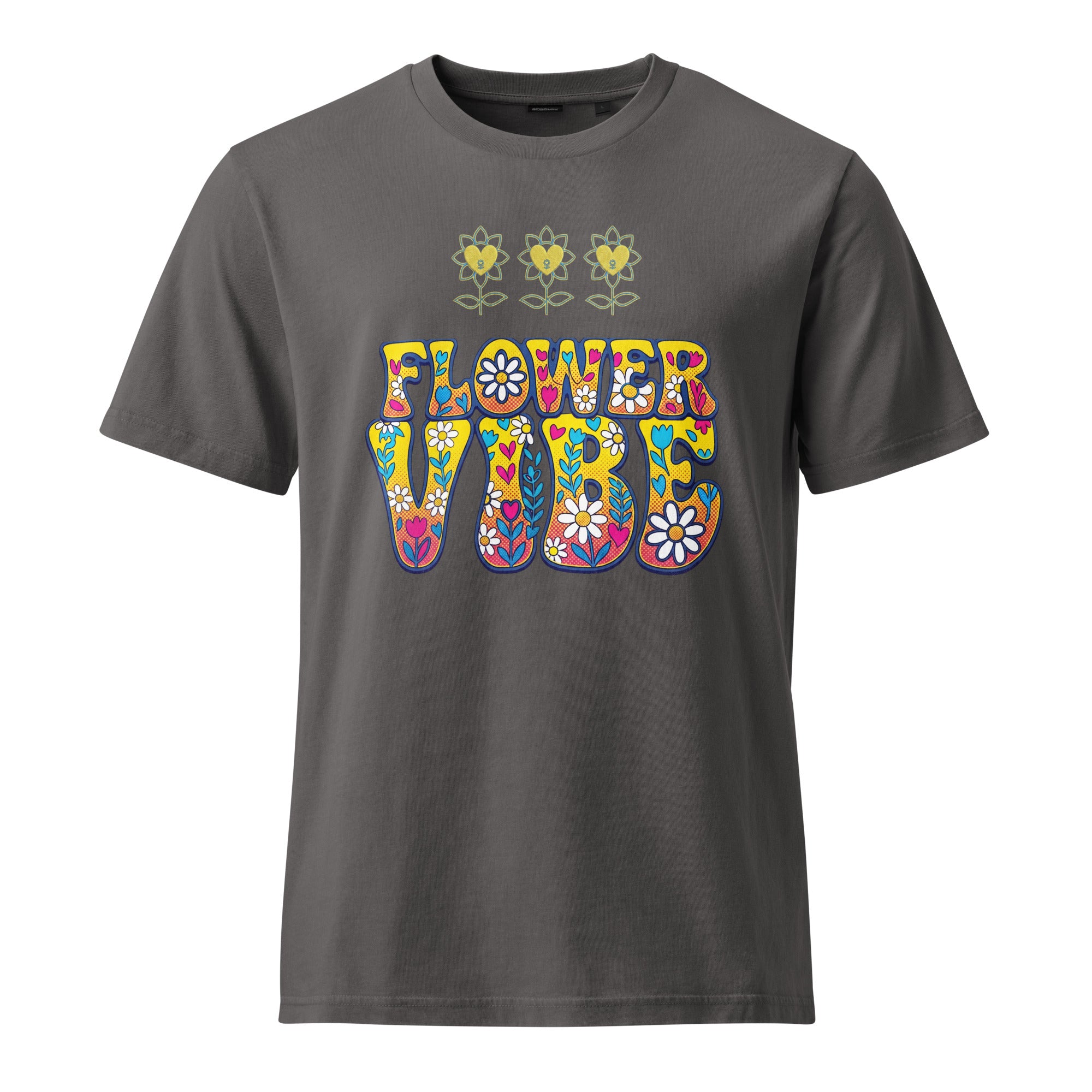 FlowerVibe Unisex Garment Dyed Creator 2.0 Vintage T-Shirt | Stanley/Stella SATU041 - Alivwood