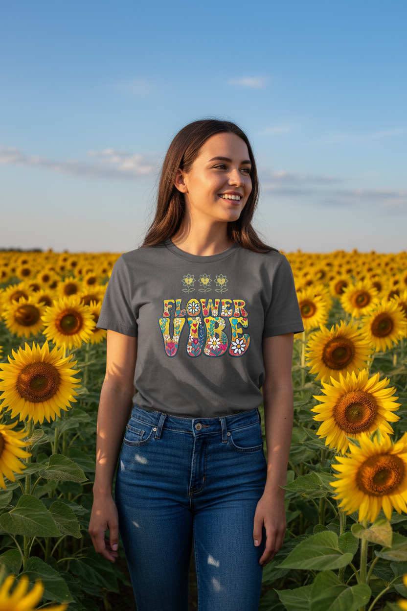FlowerVibe Unisex Garment Dyed Creator 2.0 Vintage T-Shirt | Stanley/Stella SATU041 - Alivwood