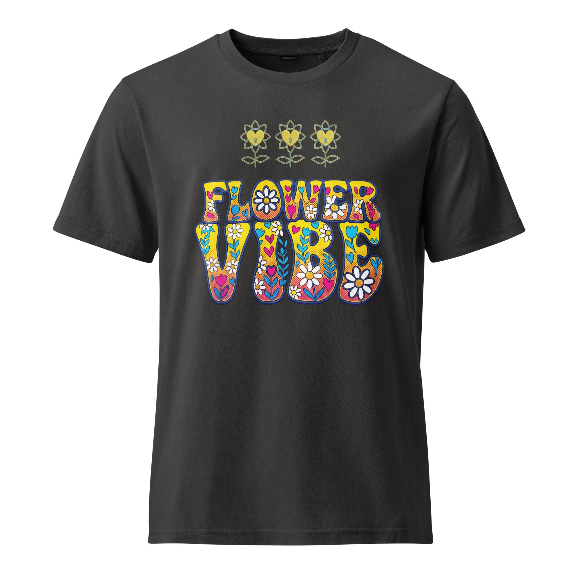 FlowerVibe Unisex Garment Dyed Creator 2.0 Vintage T-Shirt | Stanley/Stella SATU041 - Alivwood