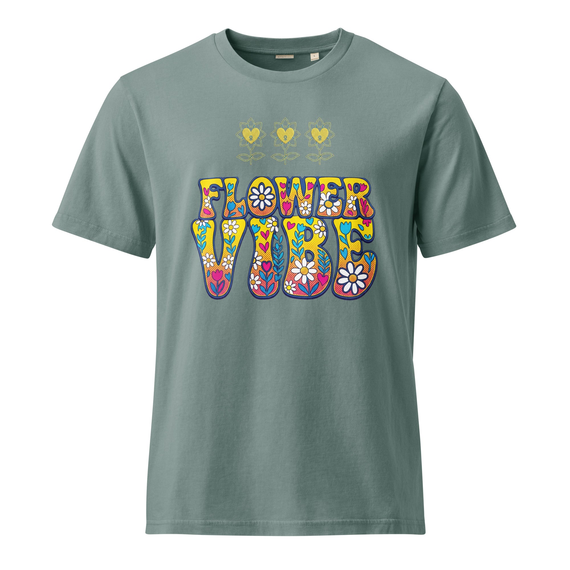 FlowerVibe Unisex Garment Dyed Creator 2.0 Vintage T-Shirt | Stanley/Stella SATU041 - Alivwood