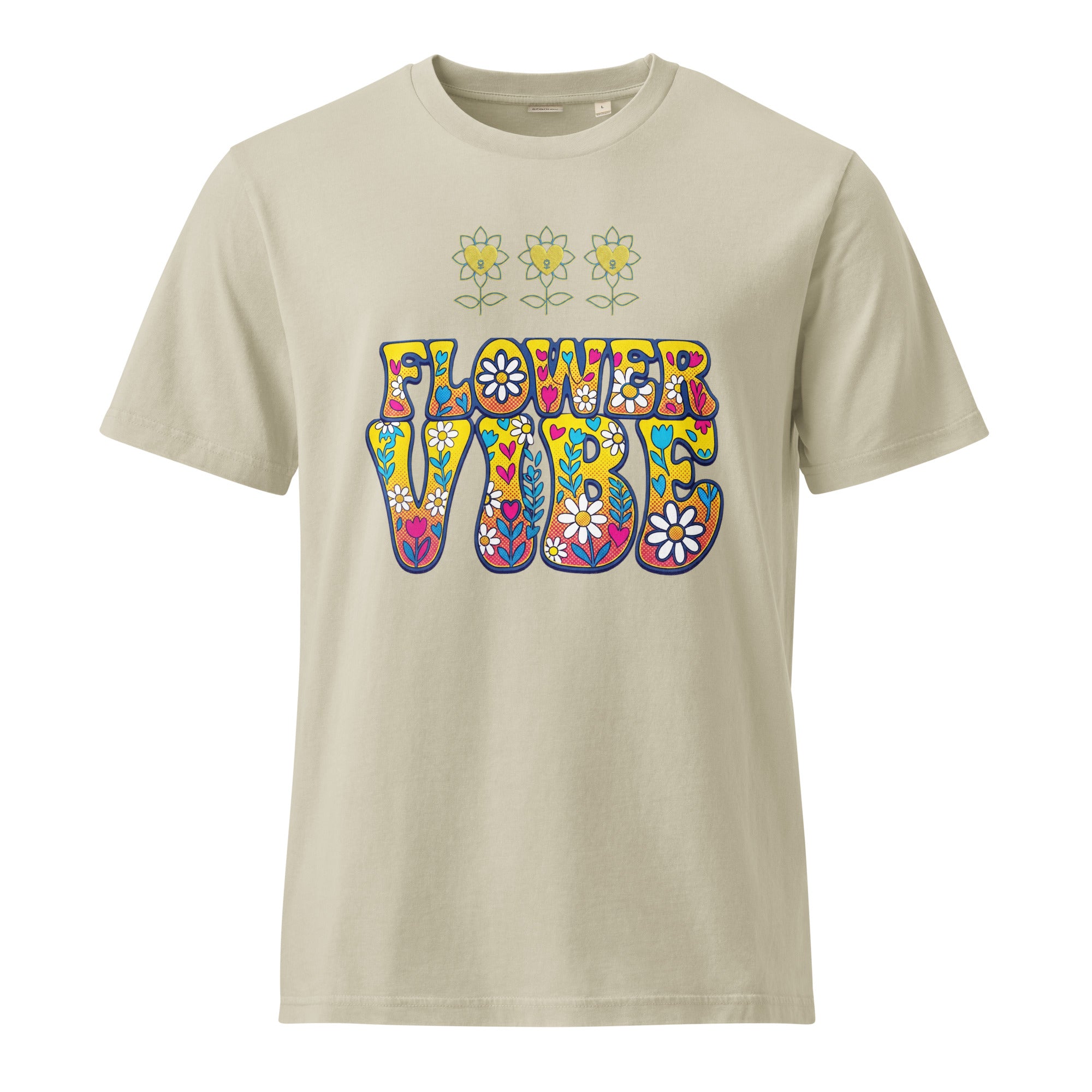 FlowerVibe Unisex Garment Dyed Creator 2.0 Vintage T-Shirt | Stanley/Stella SATU041 - Alivwood
