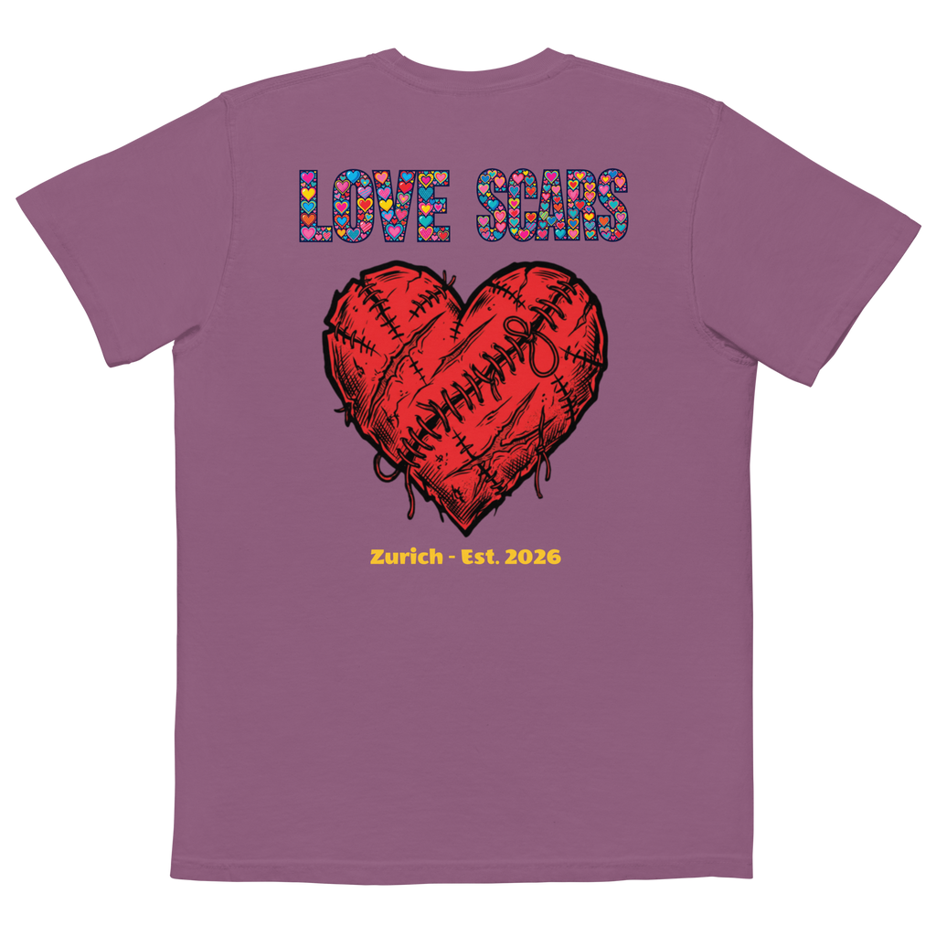 Love Scars Unisex garment-dyed pocket t-shirt - Alivwood