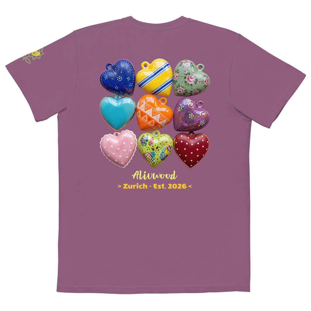 Hearts Home decor Unisex garment-dyed pocket t-shirt - Alivwood