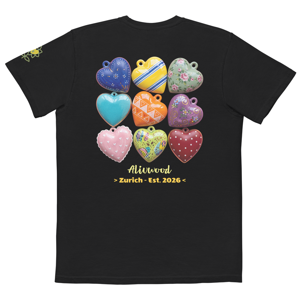 Hearts Home decor Unisex garment-dyed pocket t-shirt - Alivwood