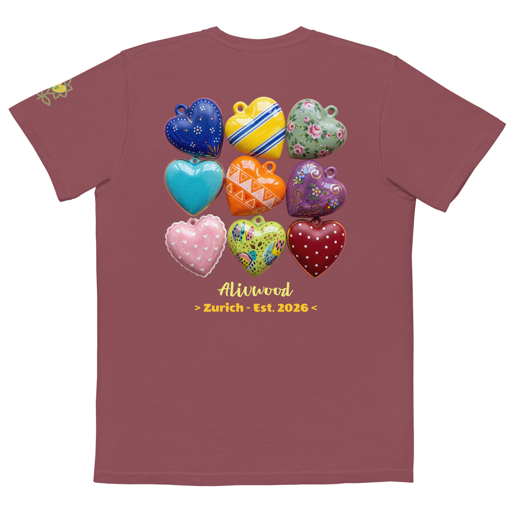 Hearts Home decor Unisex garment-dyed pocket t-shirt - Alivwood