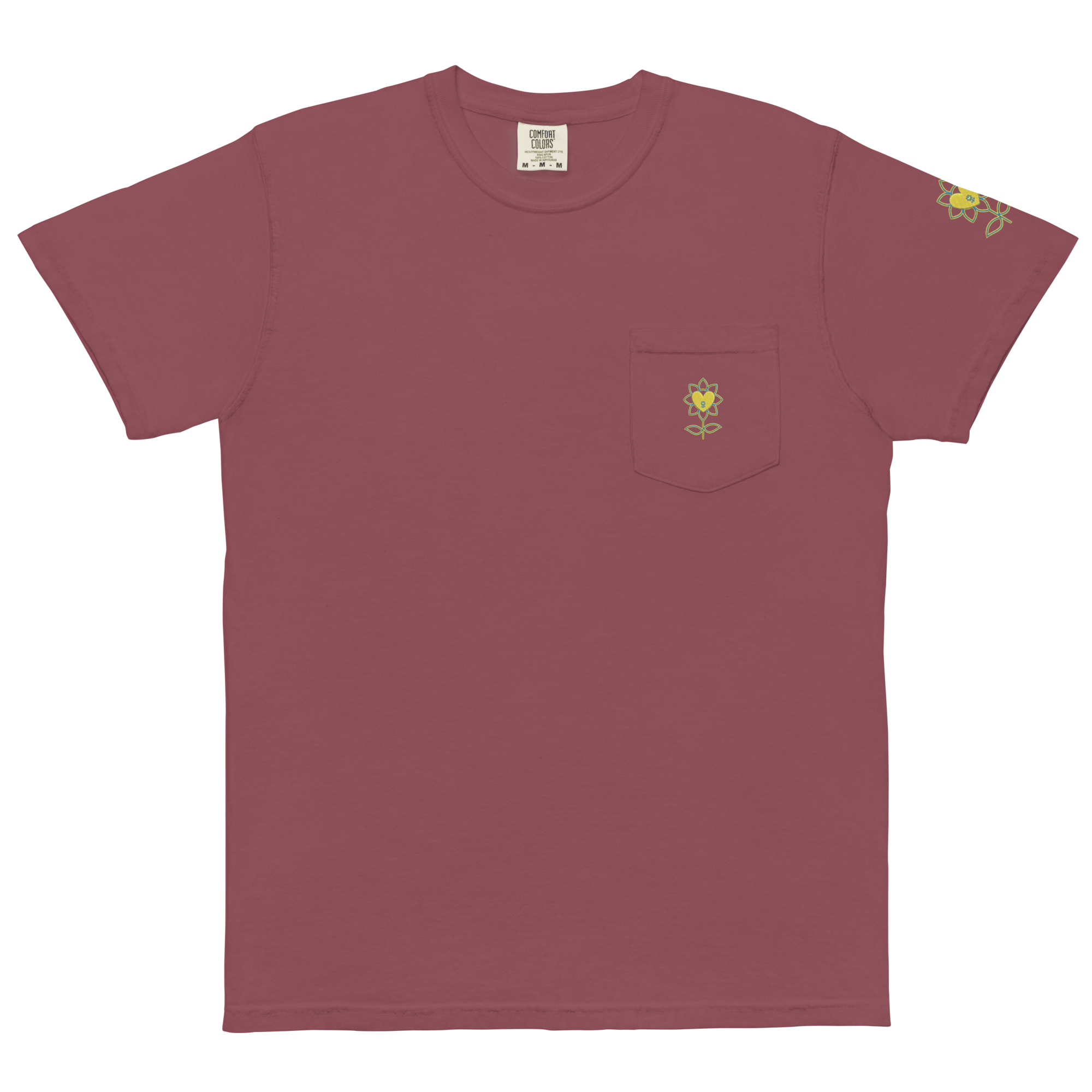 Cactus Vase Home decor Unisex garment-dyed pocket t-shirt - Alivwood