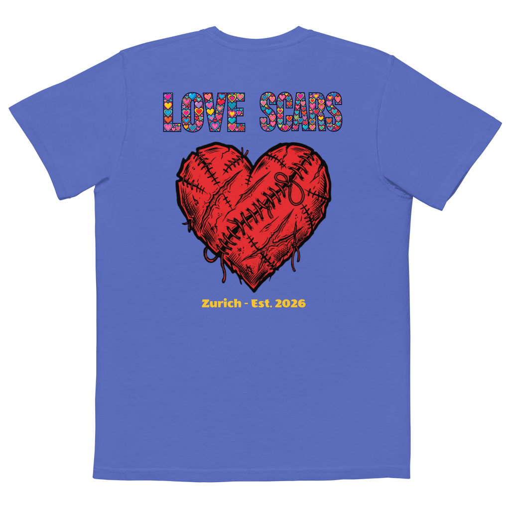 Love Scars Unisex garment-dyed pocket t-shirt - Alivwood