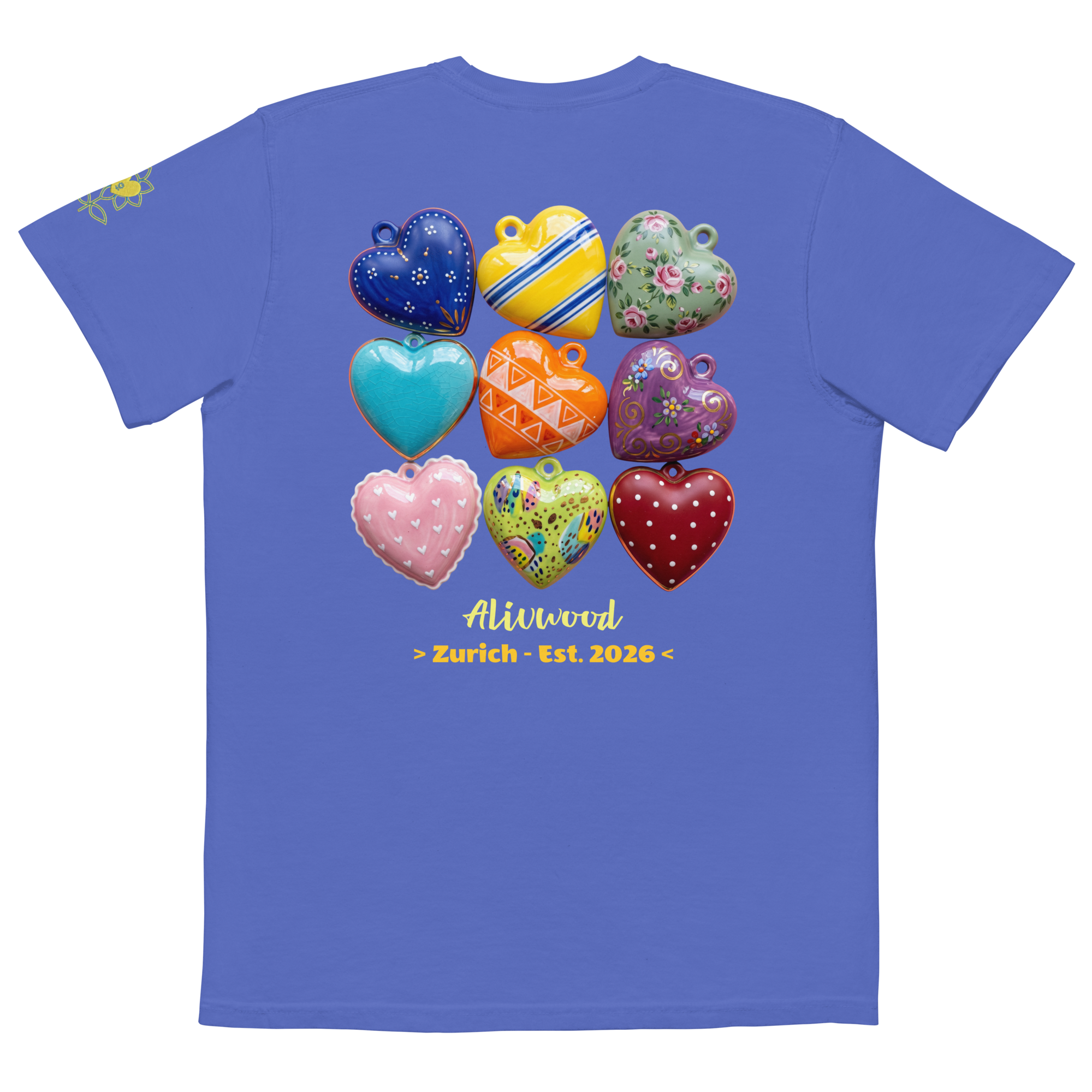 Hearts Home decor Unisex garment-dyed pocket t-shirt - Alivwood