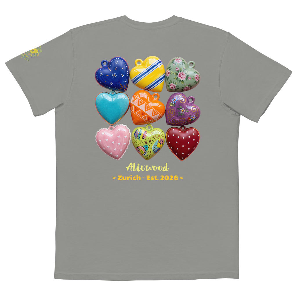 Hearts Home decor Unisex garment-dyed pocket t-shirt - Alivwood