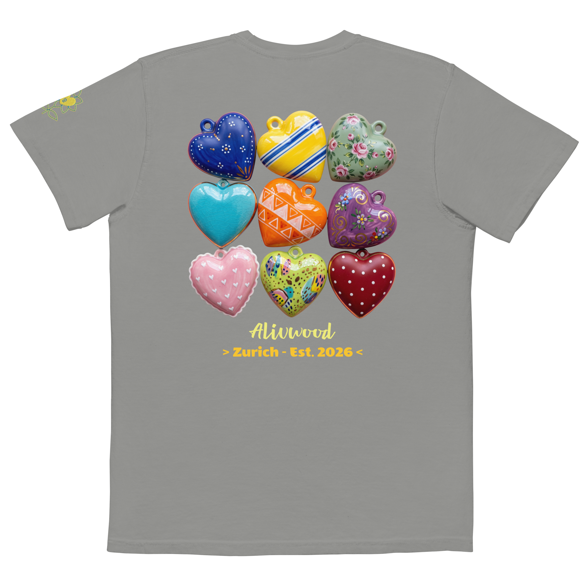 Hearts Home decor Unisex garment-dyed pocket t-shirt - Alivwood