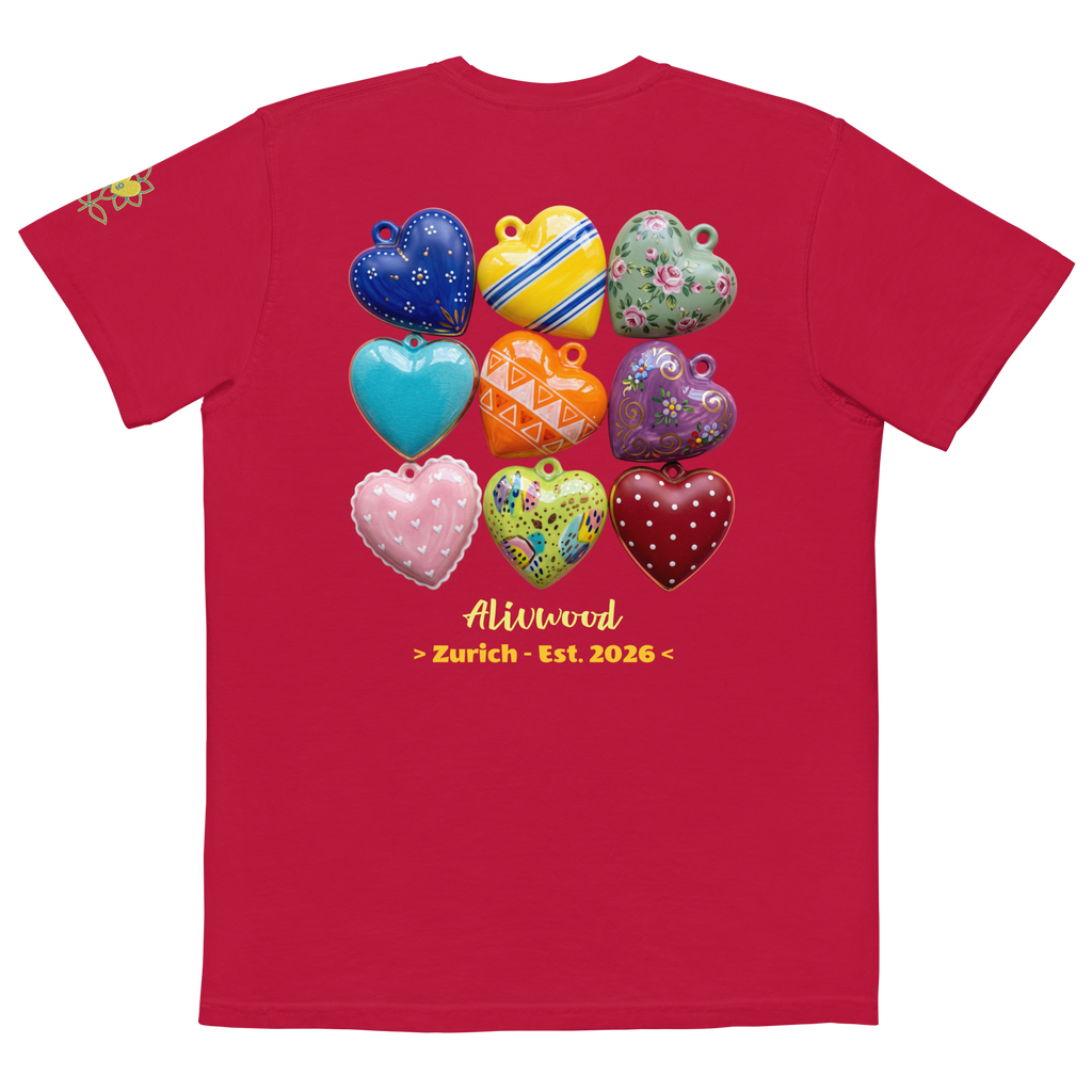 Hearts Home decor Unisex garment-dyed pocket t-shirt - Alivwood