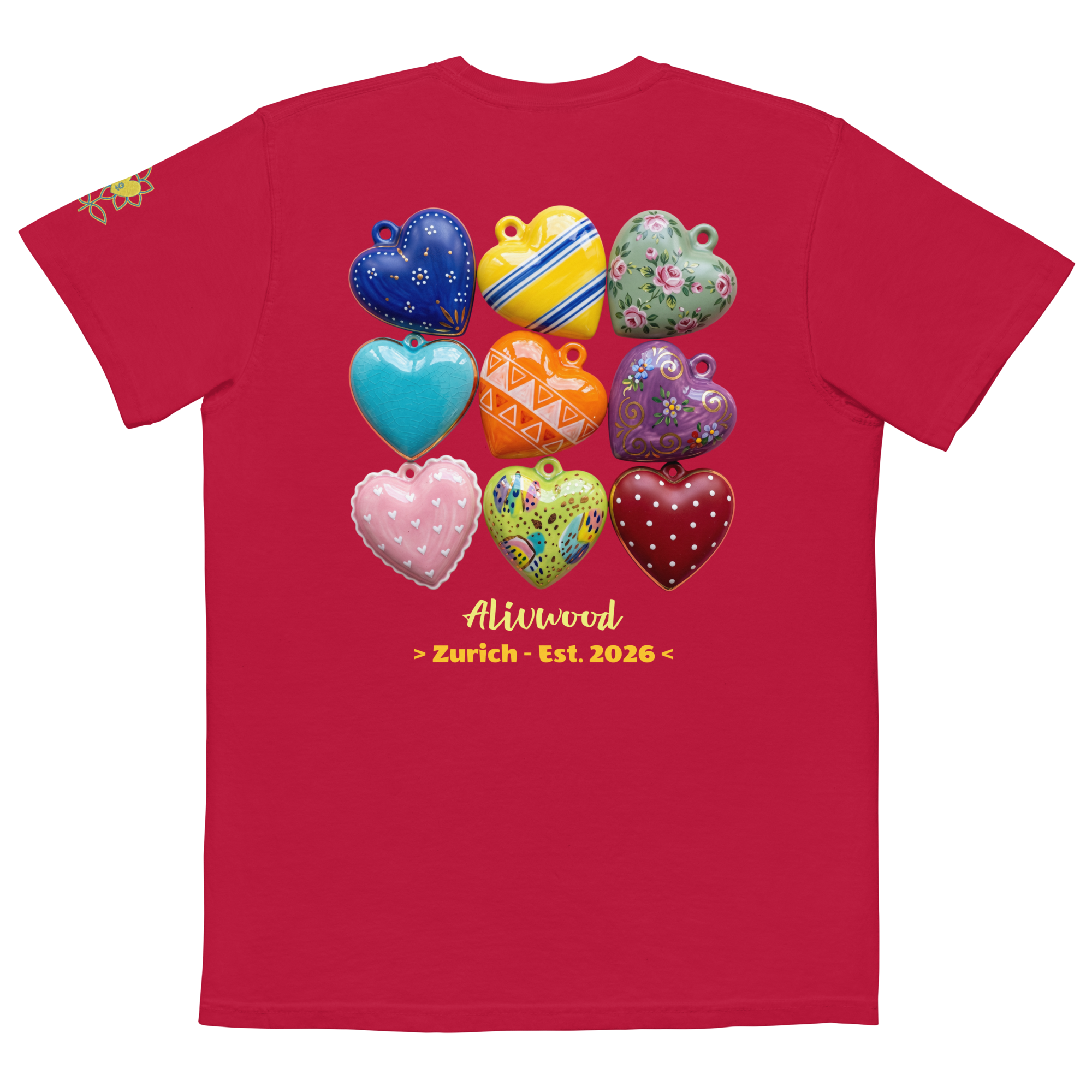 Hearts Home decor Unisex garment-dyed pocket t-shirt - Alivwood