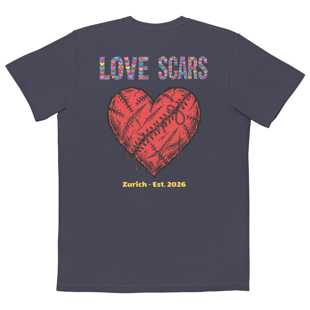 Love Scars Unisex garment-dyed pocket t-shirt - Alivwood