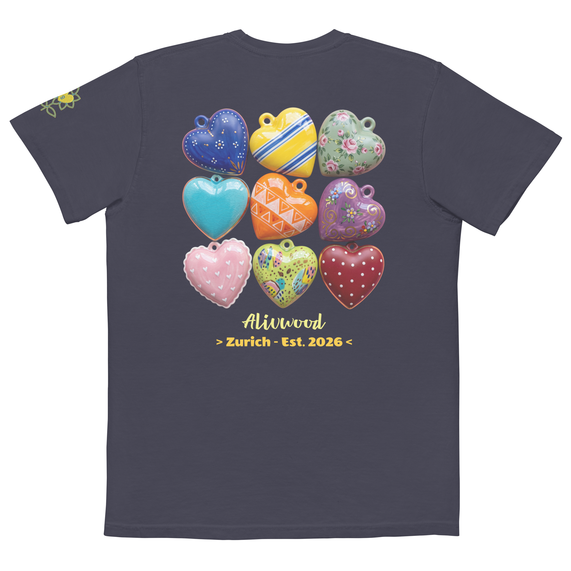 Hearts Home decor Unisex garment-dyed pocket t-shirt - Alivwood