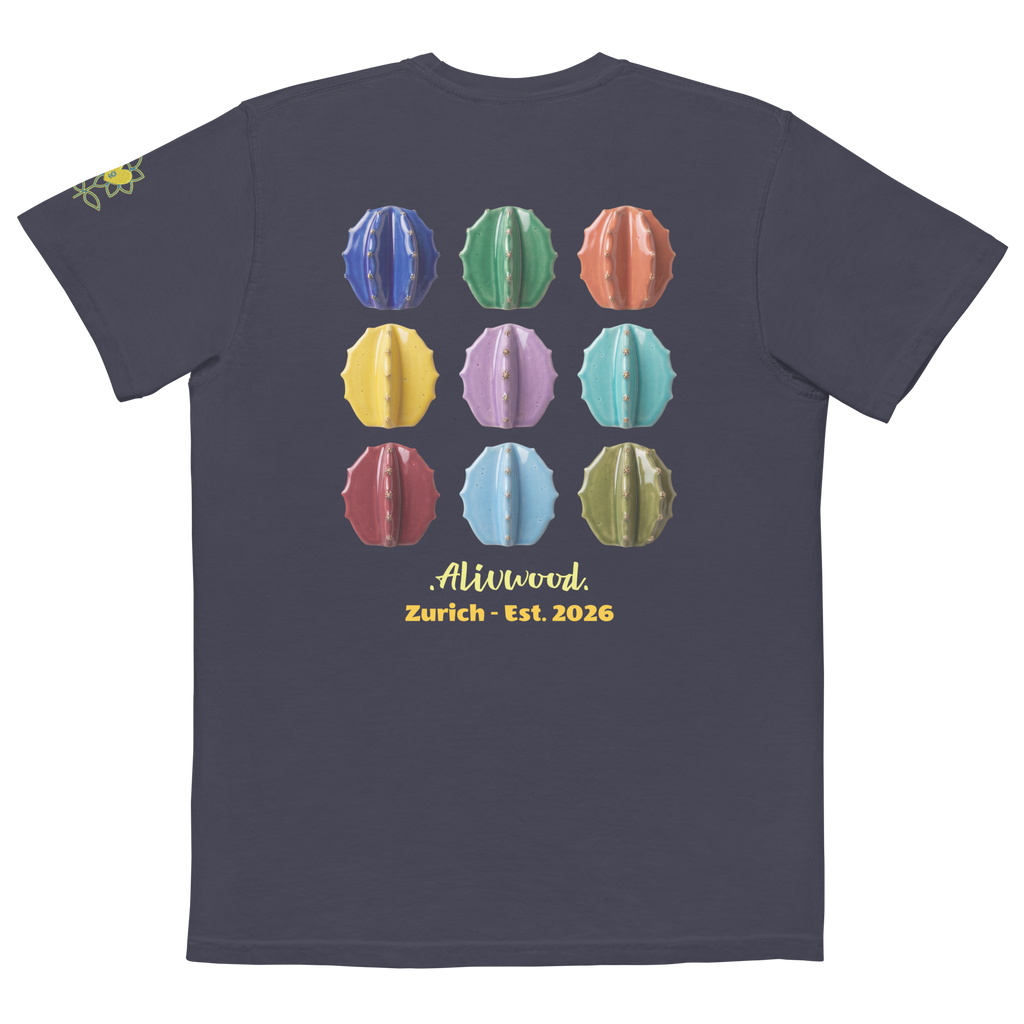 Cactus Vase Home decor Unisex garment-dyed pocket t-shirt - Alivwood