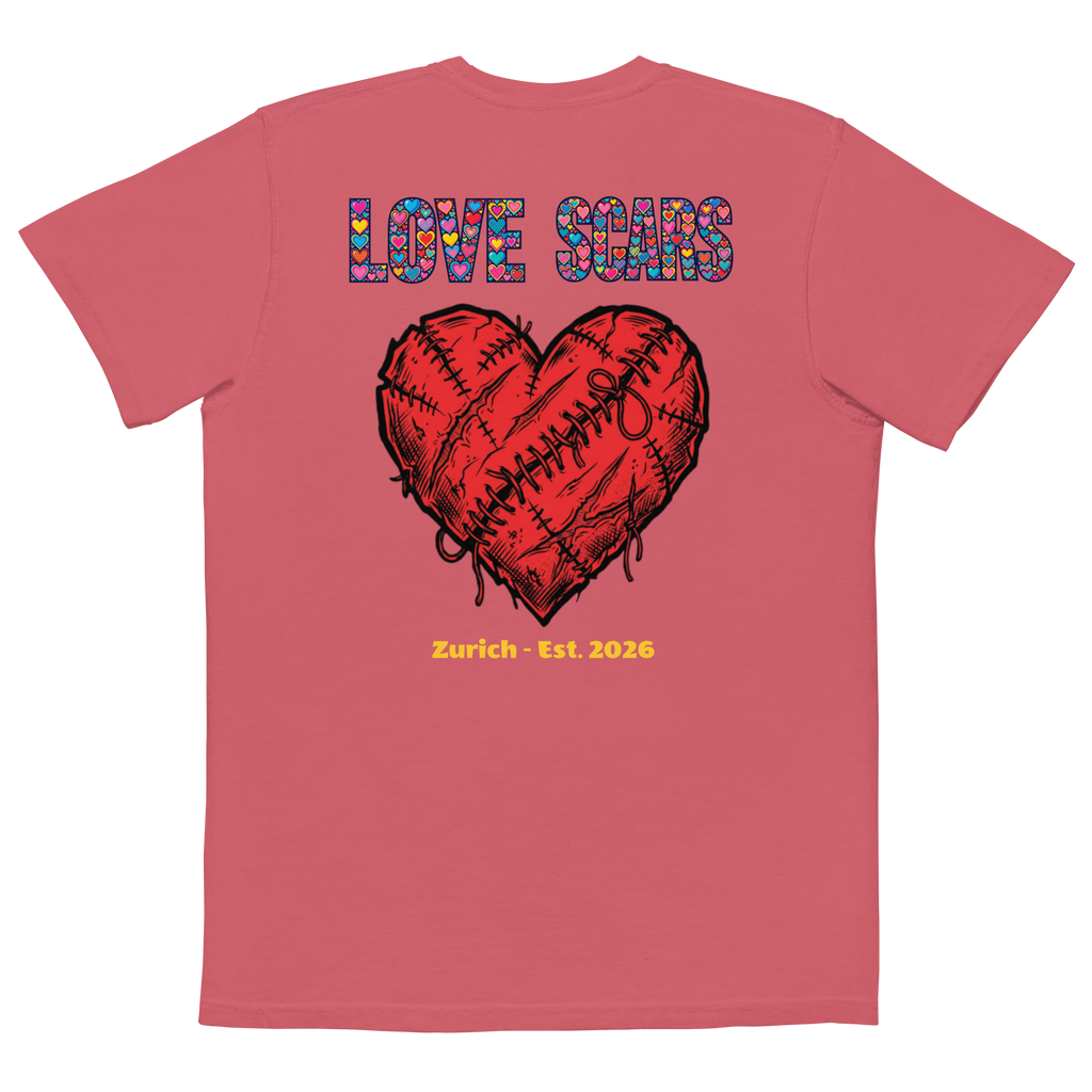 Love Scars Unisex garment-dyed pocket t-shirt - Alivwood