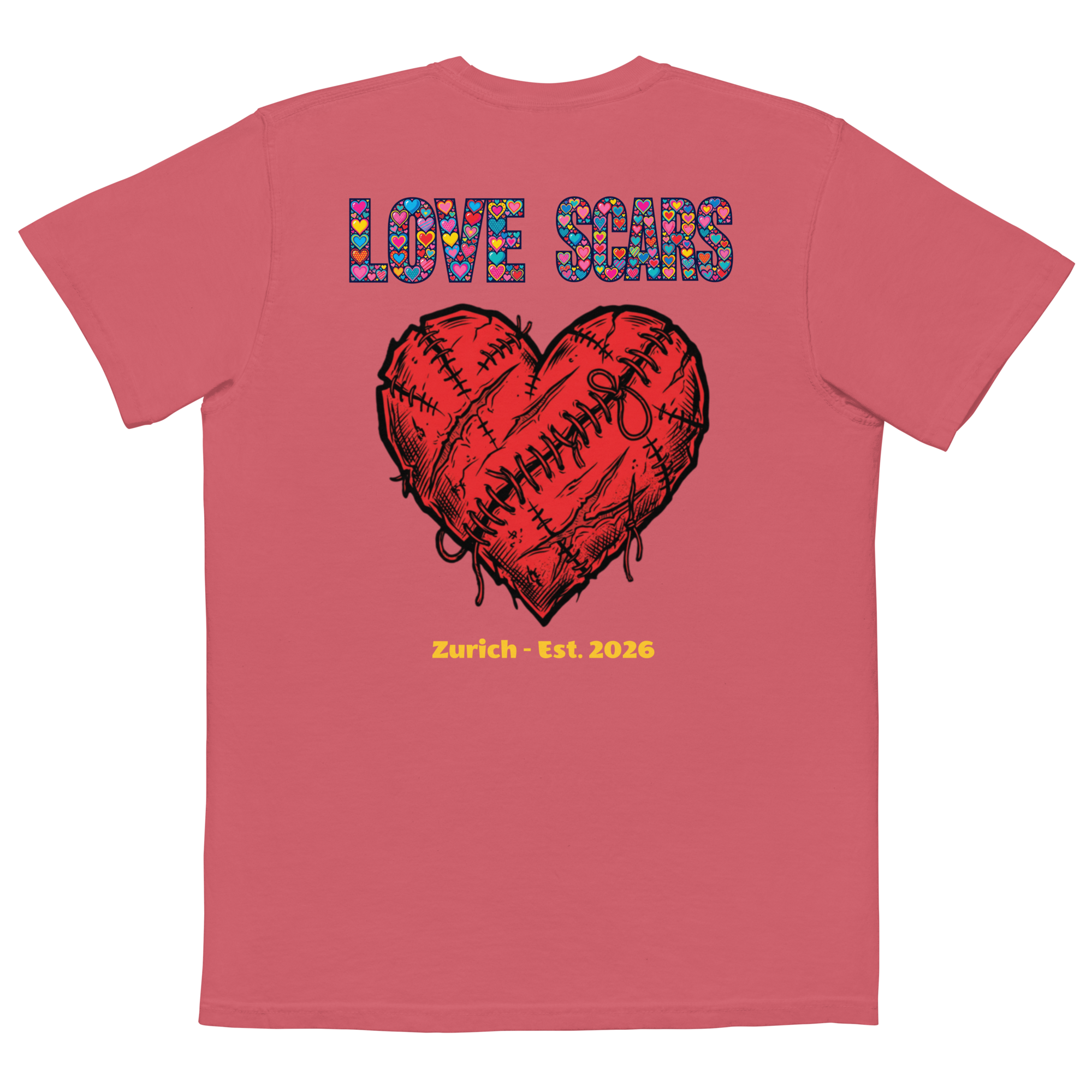 Love Scars Unisex garment-dyed pocket t-shirt - Alivwood