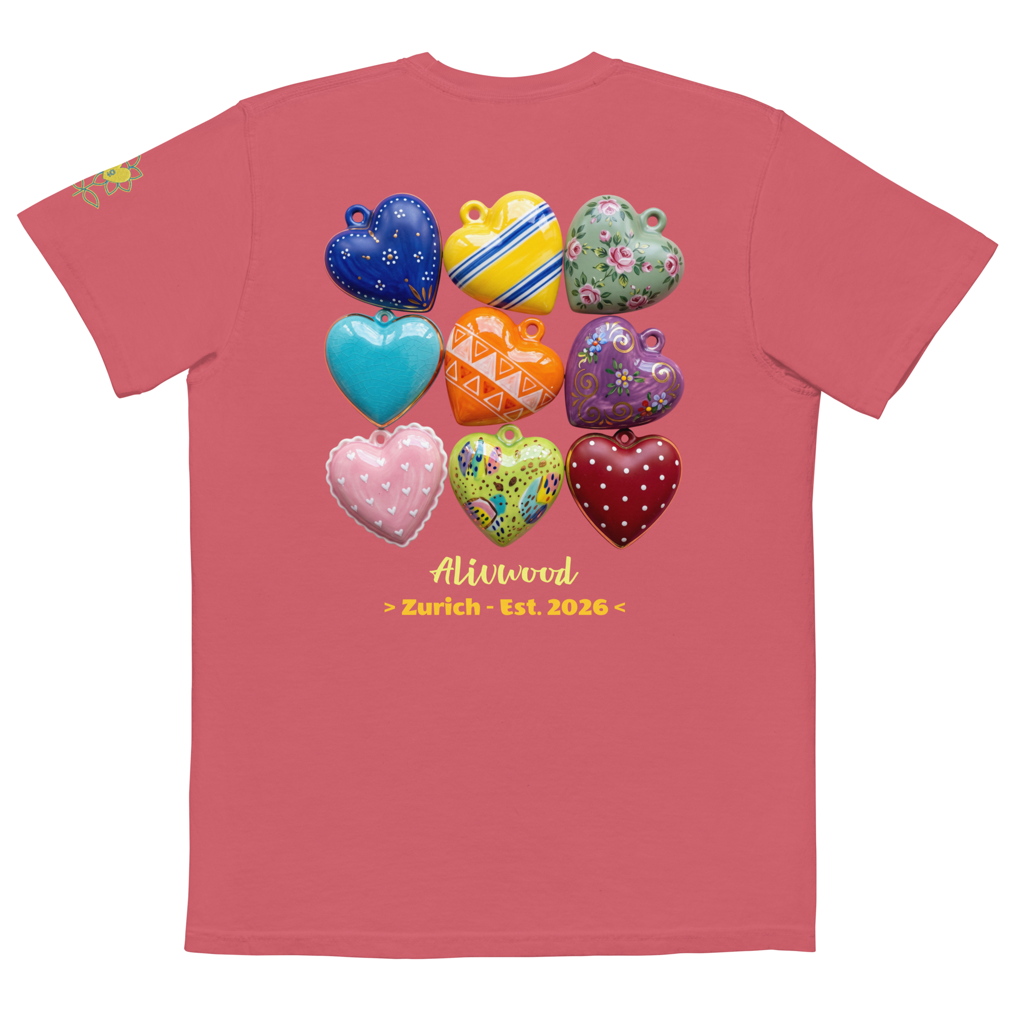 Hearts Home decor Unisex garment-dyed pocket t-shirt - Alivwood