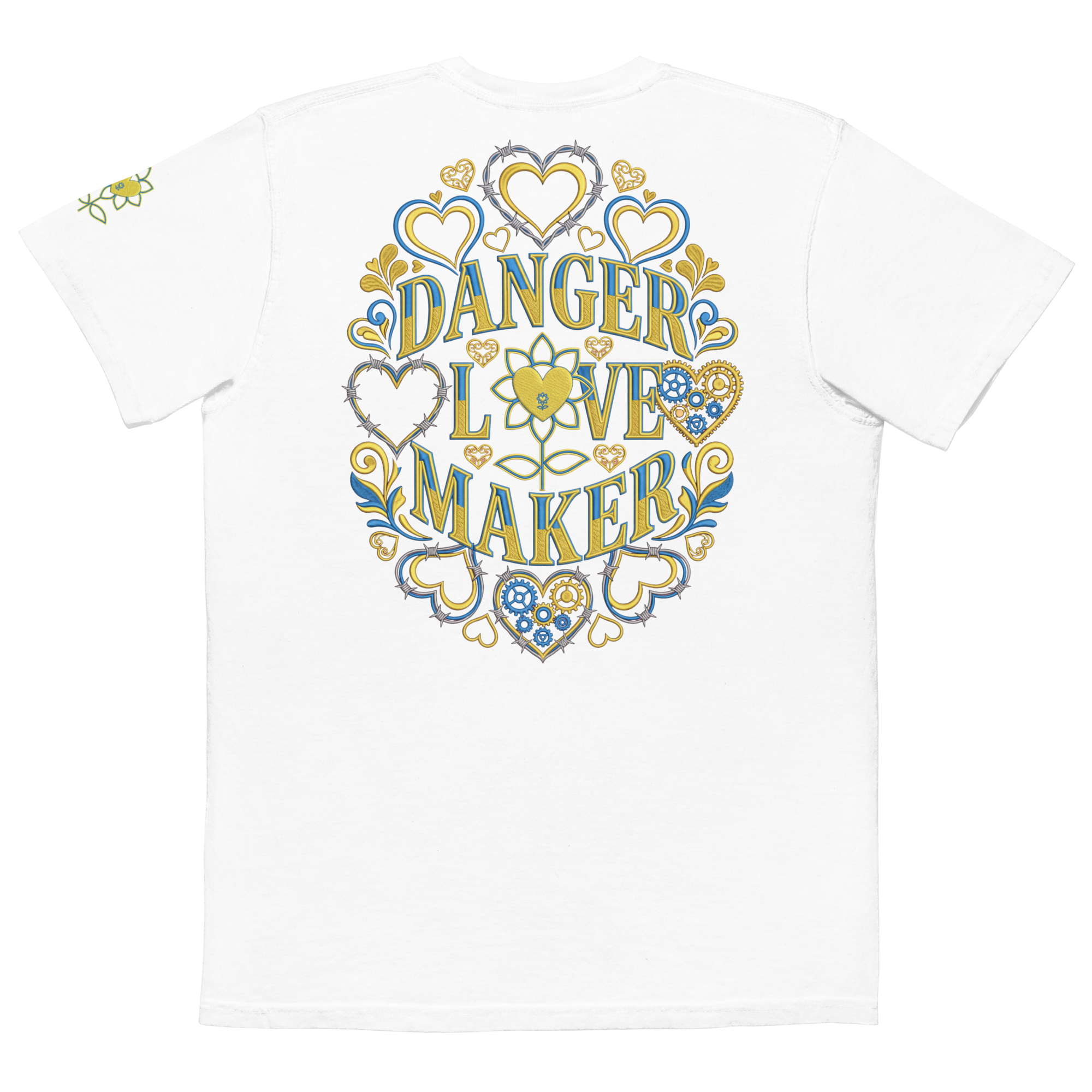 Danger Love Maker Unisex garment-dyed pocket t-shirt - Alivwood